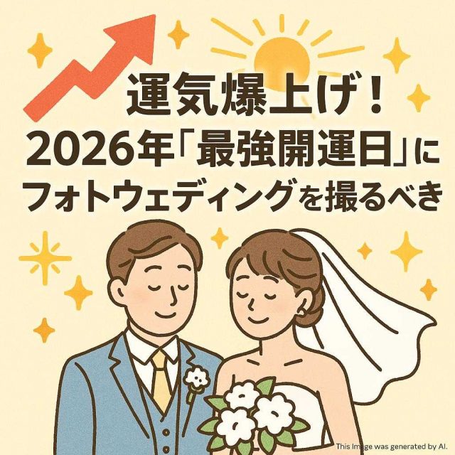 運気爆上げ！2026年「最強開運日」にフォトウェディングを撮るべき