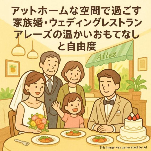 アットホームな空間で過ごす家族婚・ウェディングレストランアレーズの温かいおもてなしと自由度