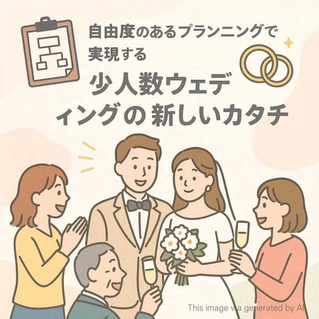 自由度のあるプランニングで実現する・少人数ウェディングの新しいカタチ