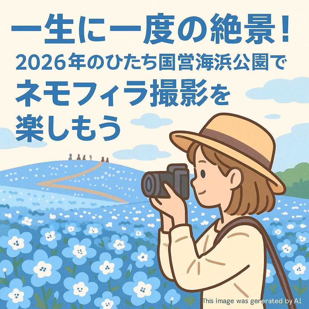 一生に一度の絶景！2026年のひたち国営海浜公園でネモフィラ撮影を楽しもう