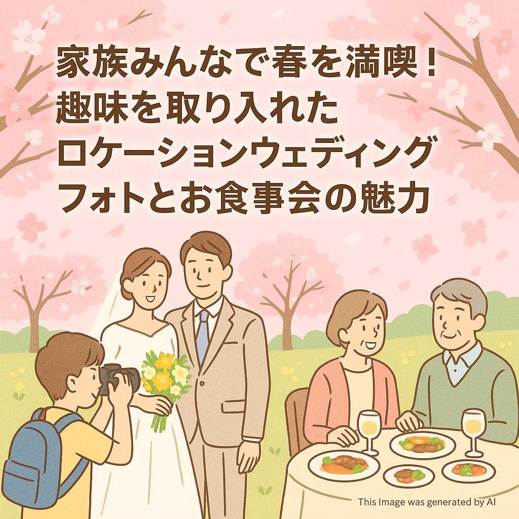 家族みんなで春を満喫！趣味を取り入れたロケーションウェディングフォトとお食事会の魅力