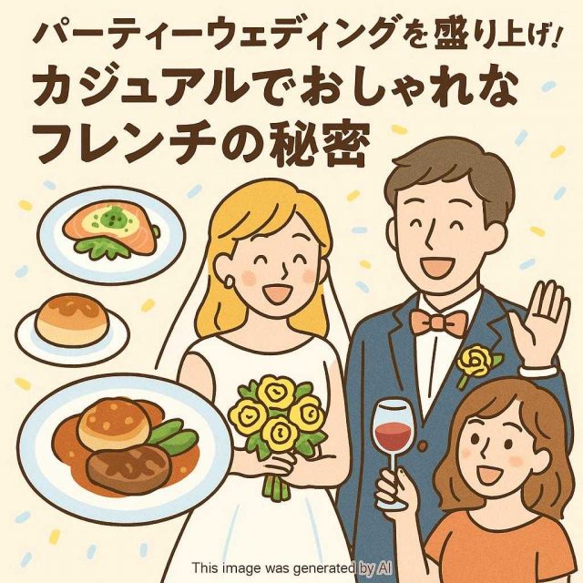 パーティーウェディングを盛り上げる！カジュアルでおしゃれなフレンチの秘密