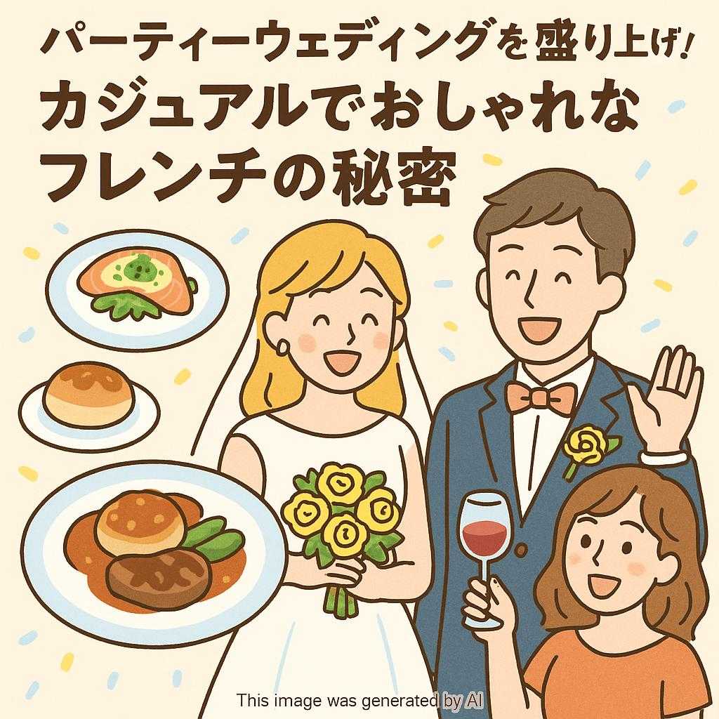 パーティーウェディングを盛り上げる！カジュアルでおしゃれなフレンチの秘密
