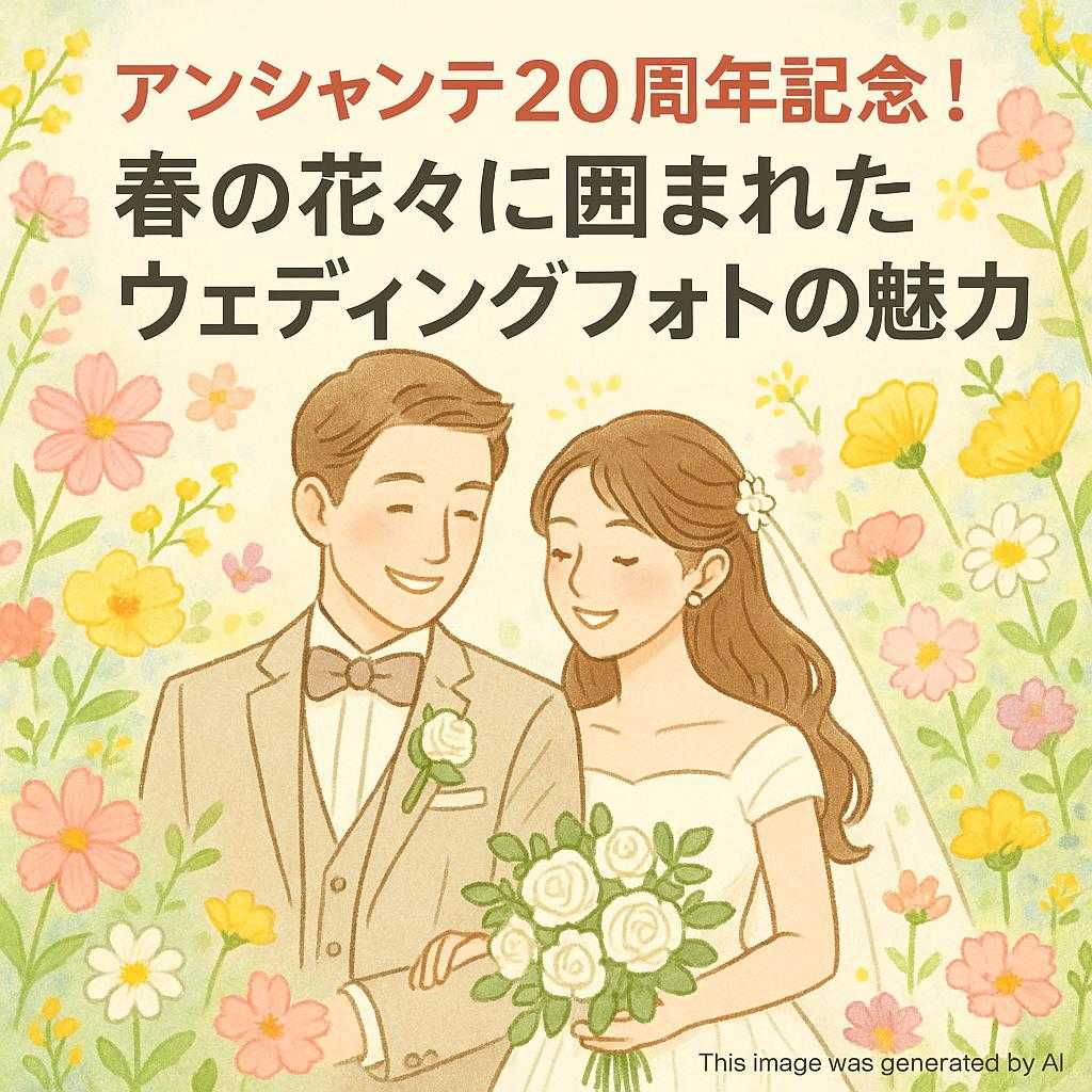 アンシャンテ20周年記念！春の花々に囲まれたウェディングフォトの魅力
