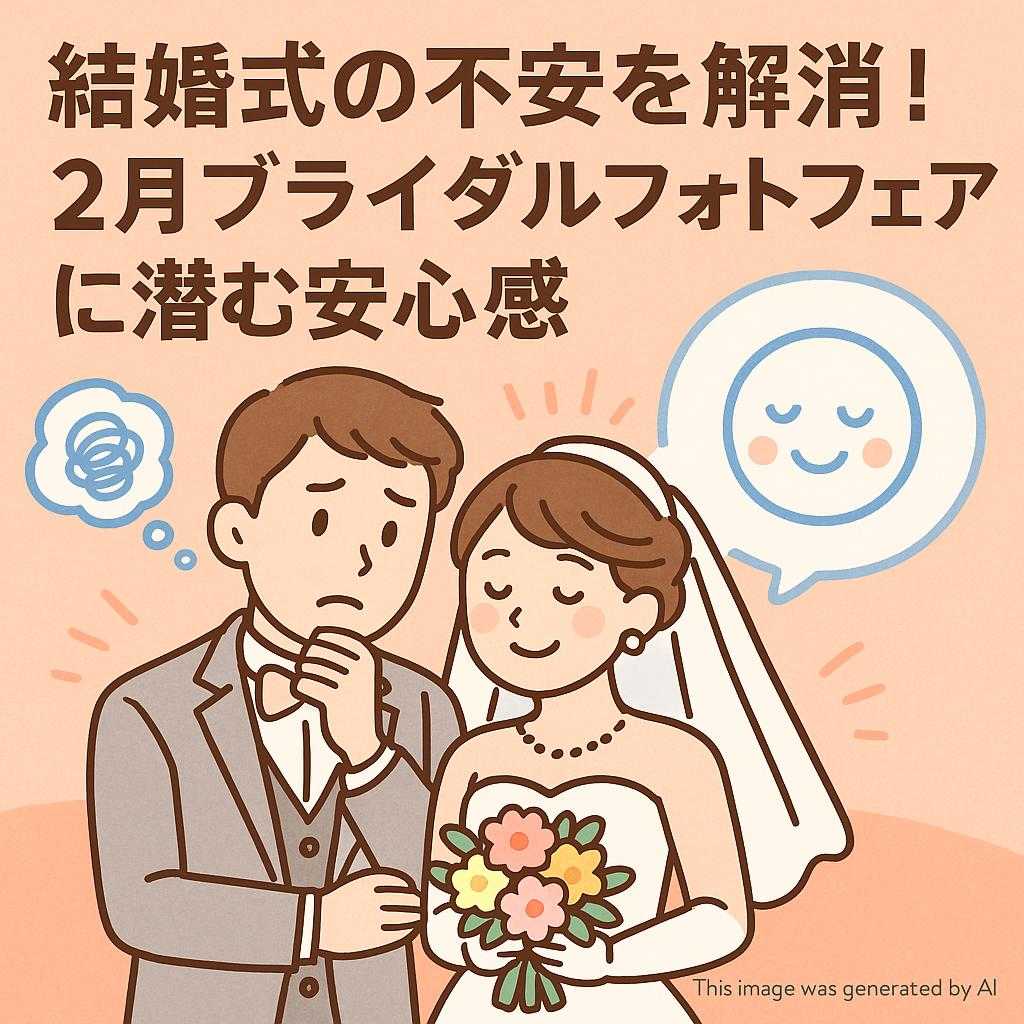 結婚式の不安を解消！２月ブライダルフォトフェアに潜む安心感
