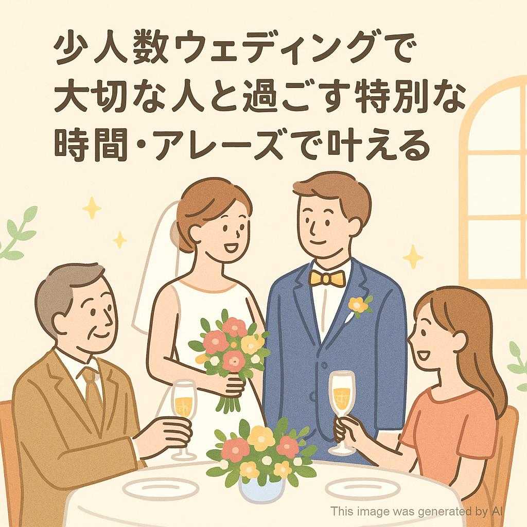 少人数ウェディングで大切な人と過ごす特別な時間・アレーズで叶える