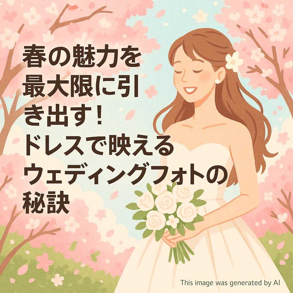 春の魅力を最大限に引き出す！ドレスで映えるウェディングフォトの秘訣