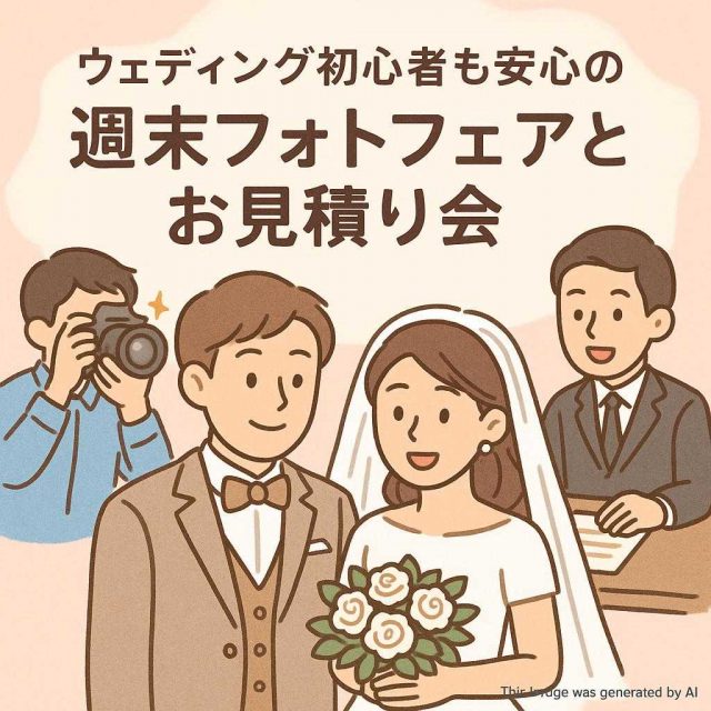 ウェディング初心者も安心の週末フォトフェアとお見積り会