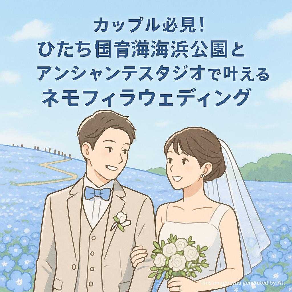 カップル必見！ひたち国営海浜公園とアンシャンテスタジオで叶えるネモフィラウェディング