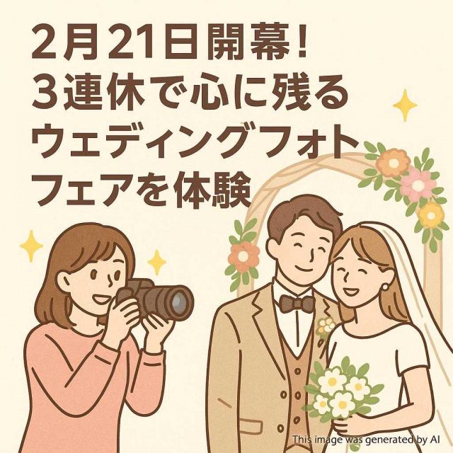 2月21日開幕！3連休で心に残るウェディングフォトフェアを体験