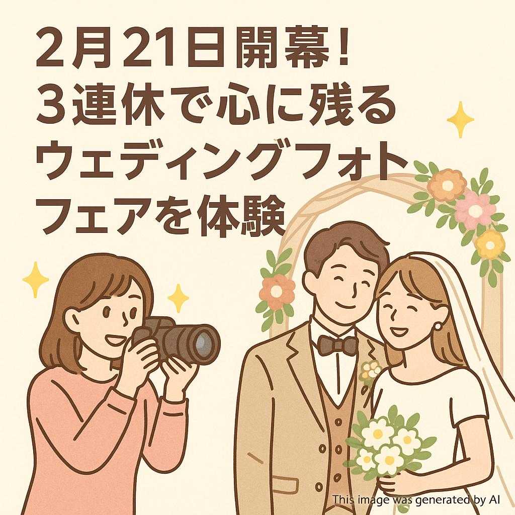 2月21日開幕!3連休で心に残るウェディングフォトフェアを体験