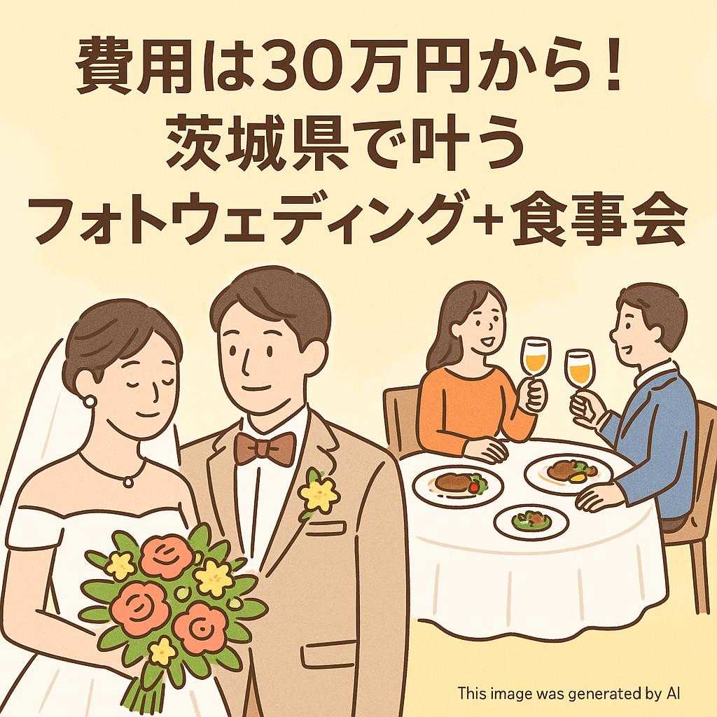 費用は30万円から！茨城県で叶うフォトウェディング＋食事会