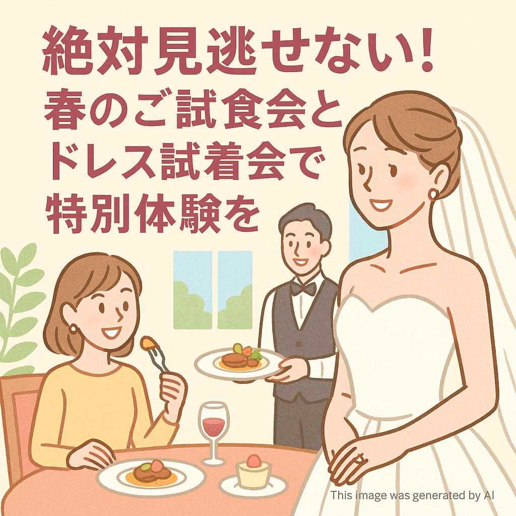 絶対見逃せない! 春のご試食会とドレス試着会で特別体験を