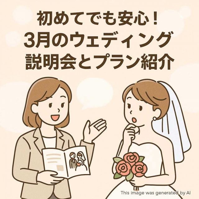 初めてでも安心! 3月のウェディング説明会とプラン紹介