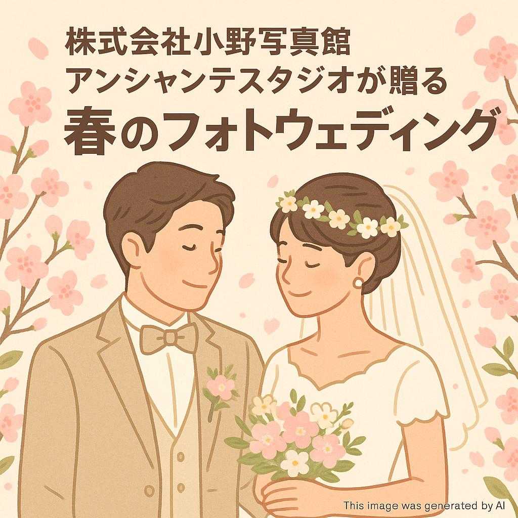 株式会社小野写真館アンシャンテスタジオが贈る春のフォトウェディング