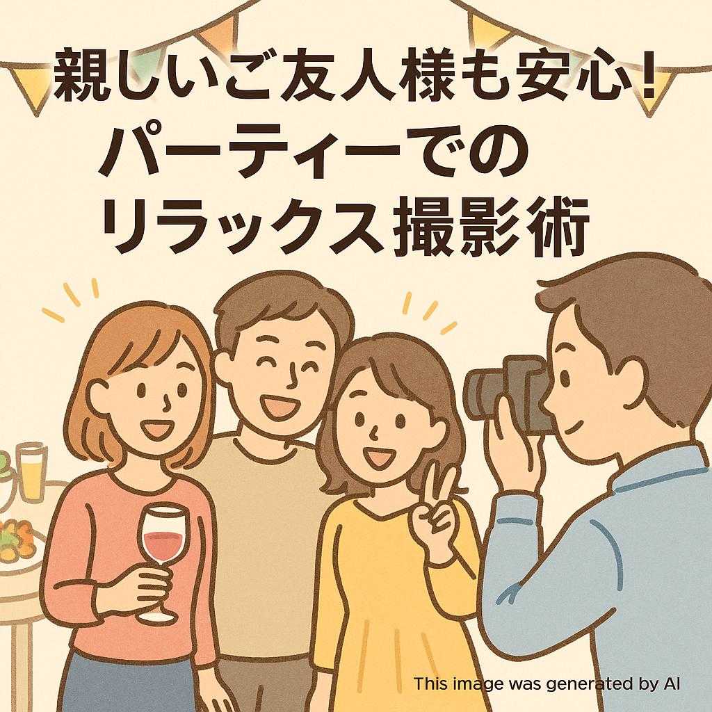 親しいご友人様も安心！パーティーでのリラックス撮影術