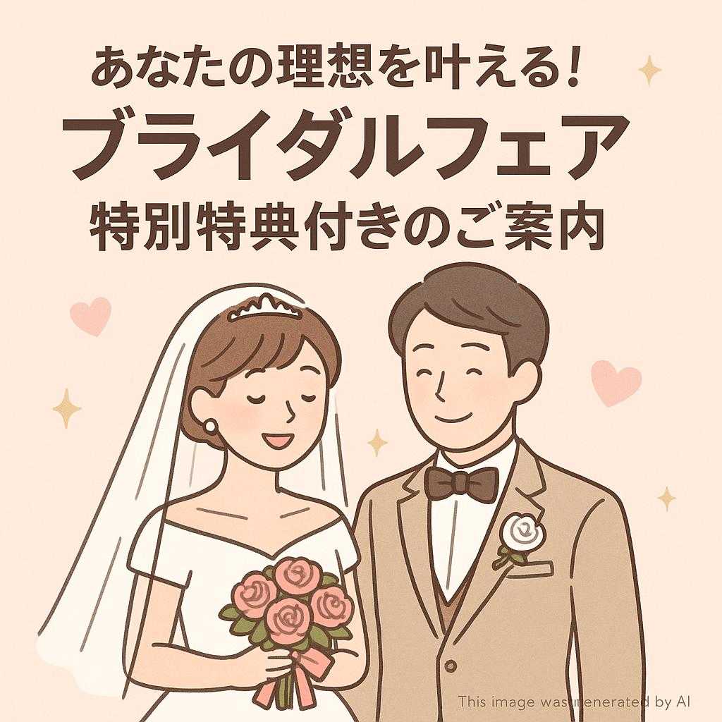 あなたの理想を叶える！ブライダルフェア・特別特典付きのご案内
