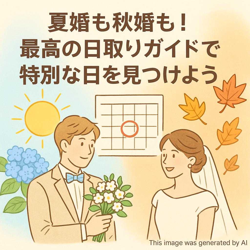 夏婚も秋婚も!最高の日取りガイドで特別な日を見つけよう