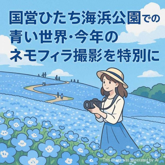 国営ひたち海浜公園での青い世界・今年のネモフィラ撮影を特別に