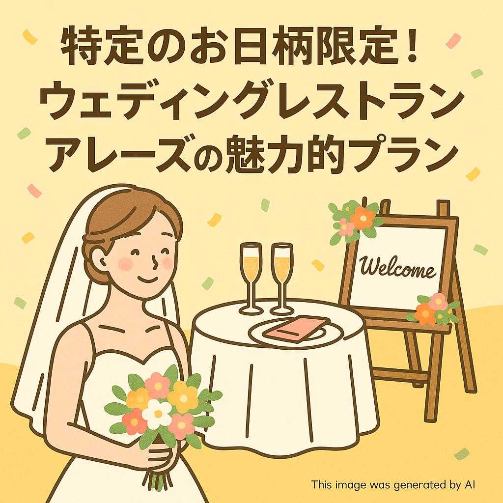 特定のお日柄限定！ウェディングレストランアレーズの魅力的プラン