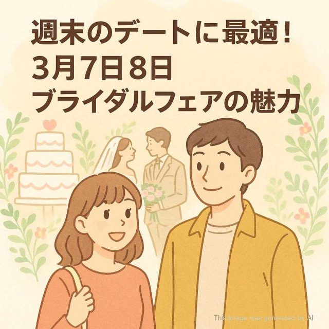 週末のデートに最適！3月7日8日ブライダルフェアの魅力