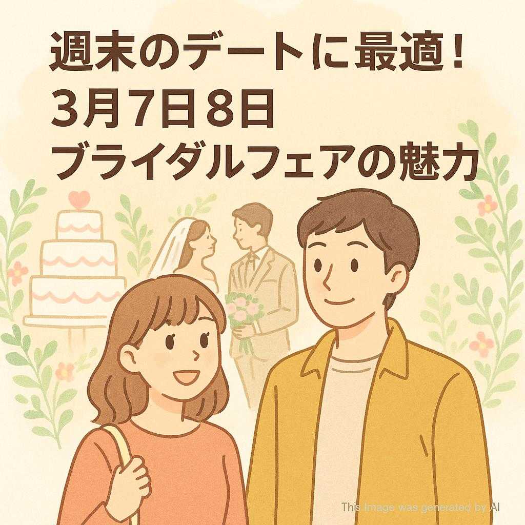 週末のデートに最適！3月7日8日ブライダルフェアの魅力