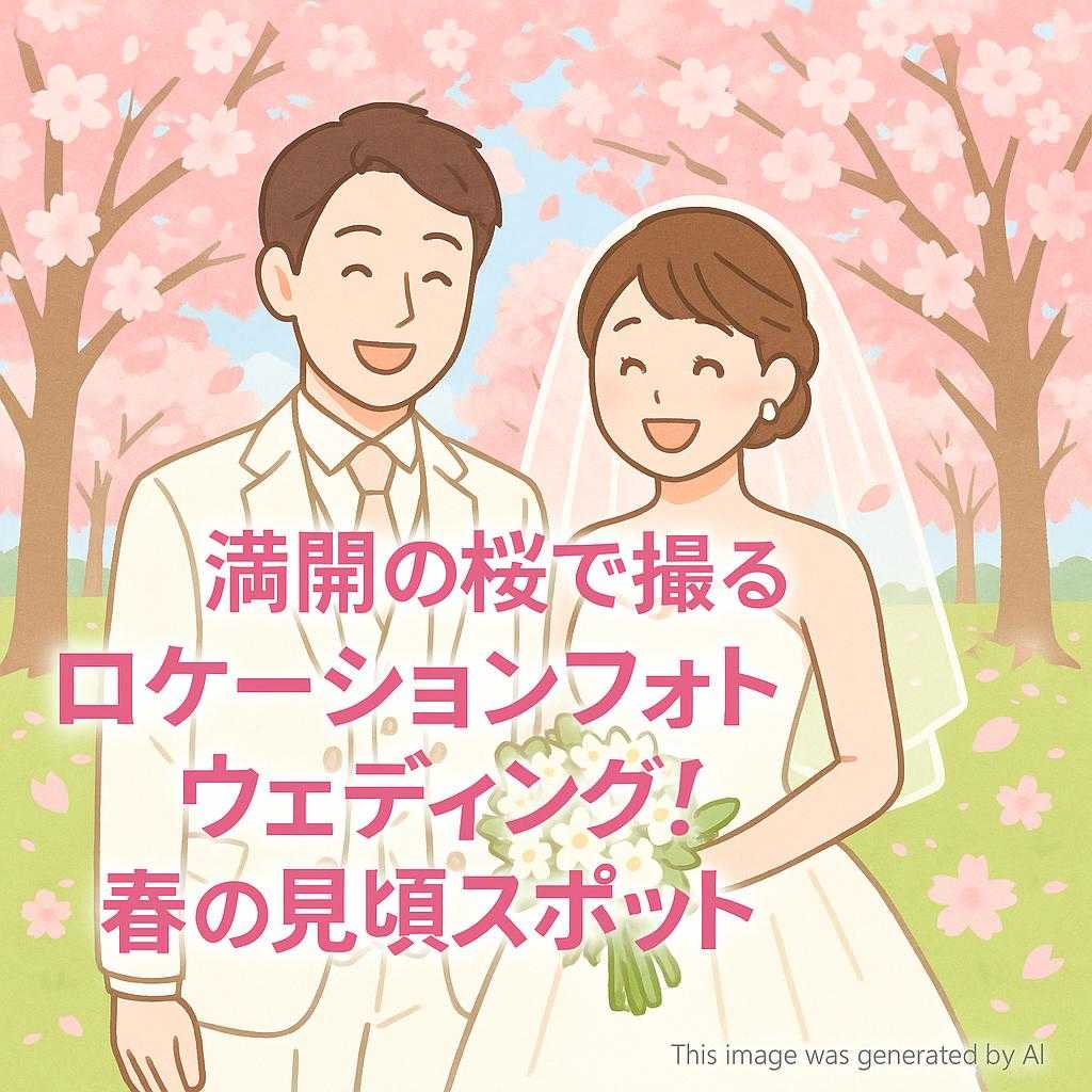 満開の桜で撮るロケーションフォトウェディング！春の見頃スポット