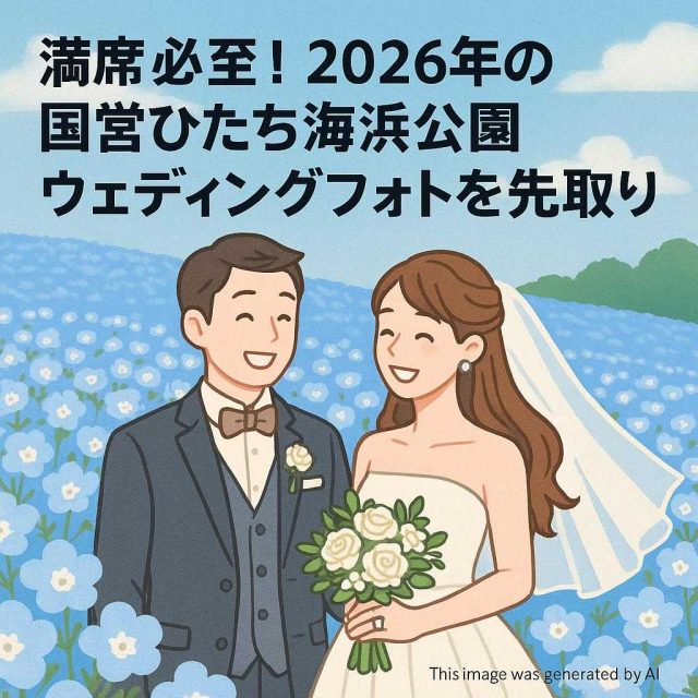 満席必至！2026年の国営ひたち海浜公園ウェディングフォトを先取り