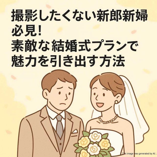 撮影したくない新郎新婦必見！素敵な結婚式プランで魅力を引き出す方法