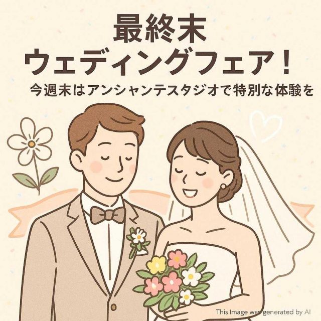 最終末ウェディングフェア！今週末はアンシャンテスタジオで特別な体験を