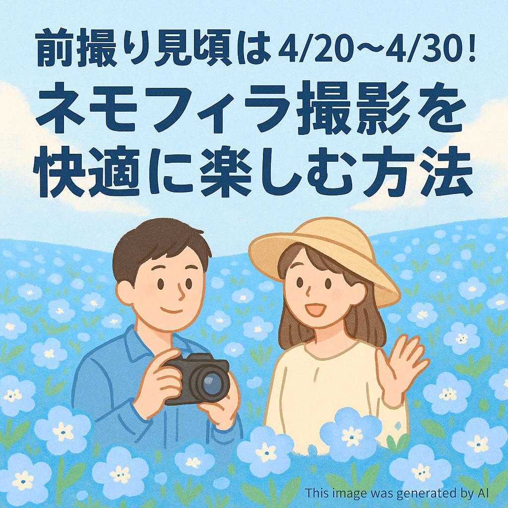 前撮り見頃は4/20～4/30！ネモフィラ撮影を快適に楽しむ方法