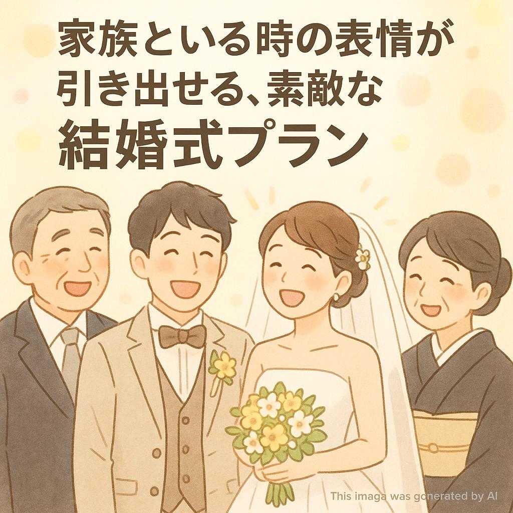 家族といる時の表情が引き出せる、素敵な結婚式プラン