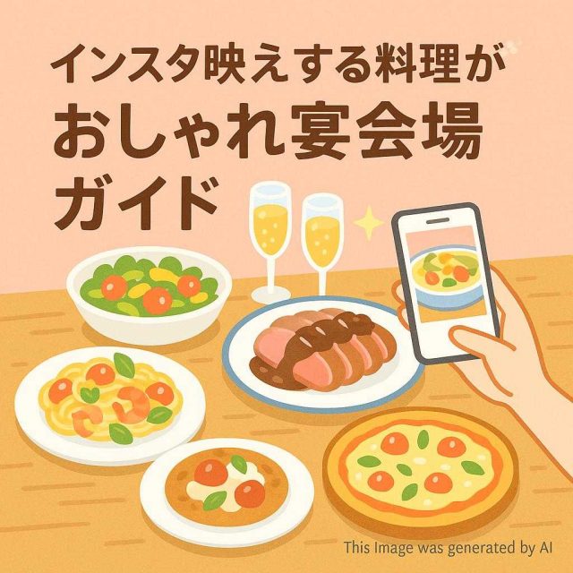 インスタ映えする料理が揃うおしゃれ宴会場ガイド