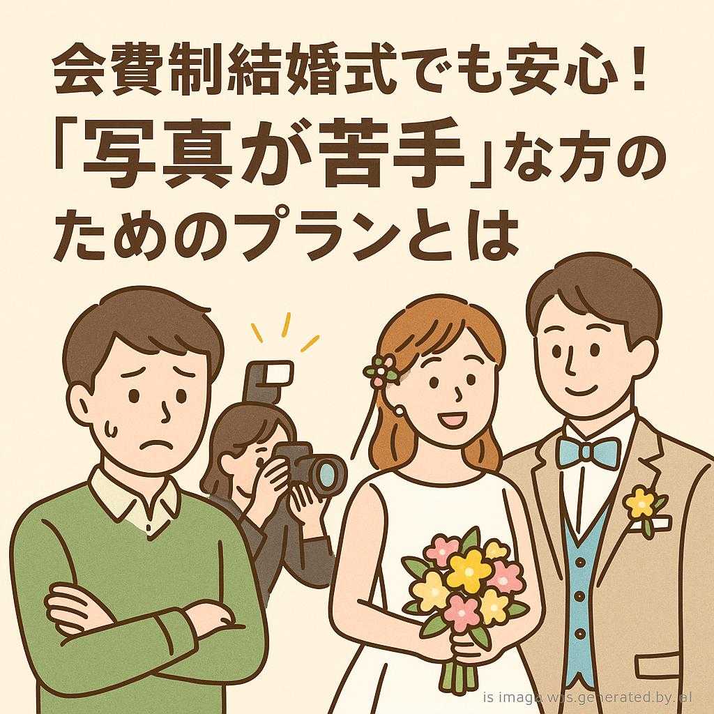 会費制結婚式でも安心!『写真が苦手』な方のためのプランとは