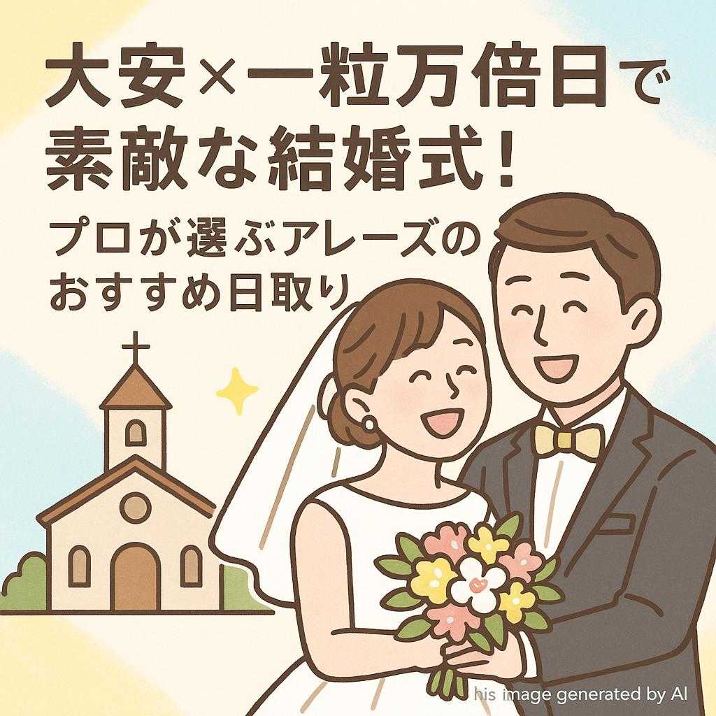大安×一粒万倍日で素敵な結婚式！プロが選ぶアレーズのおすすめ日取り