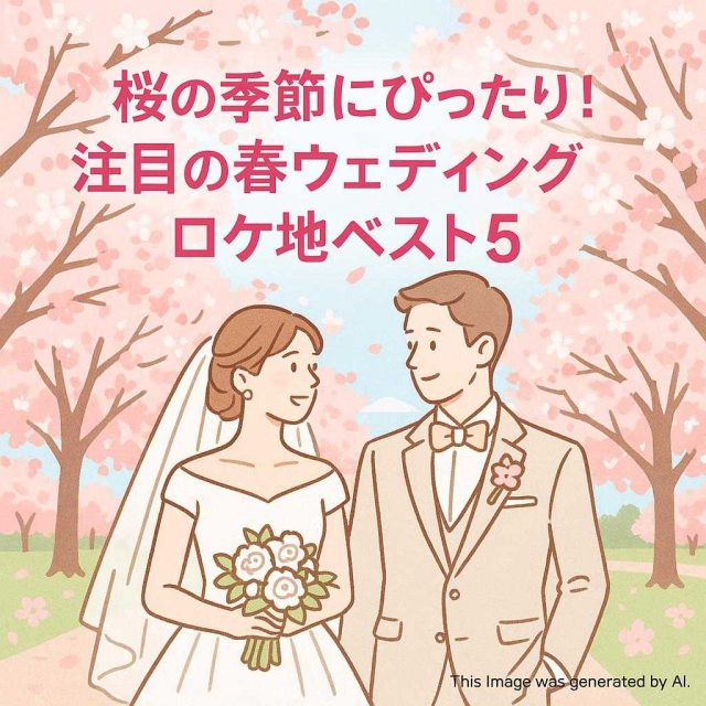 桜の季節にぴったり！注目の春ウェディングロケ地ベスト5