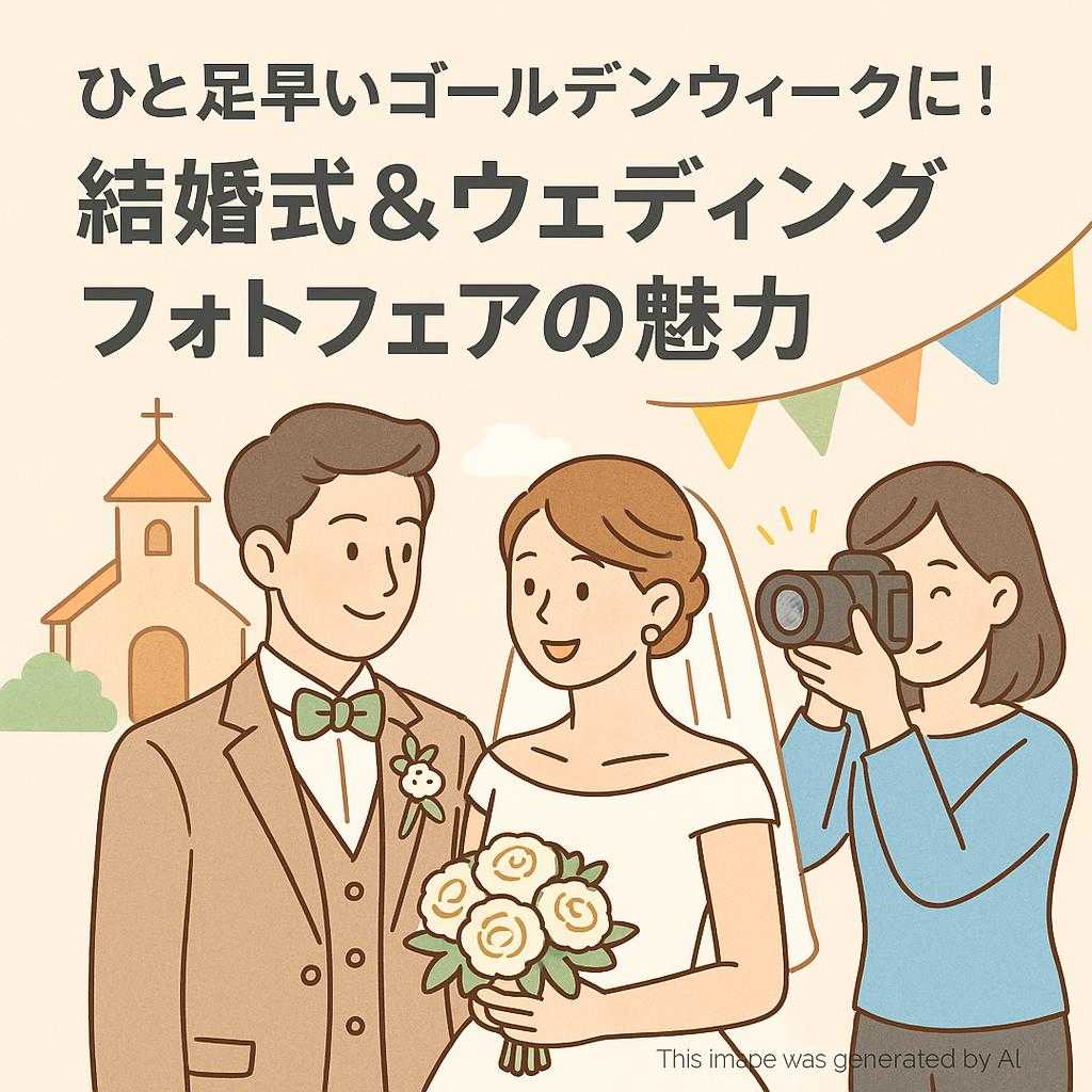 ひと足早いゴールデンウィークに！結婚式＆ウェディングフォトフェアの魅力