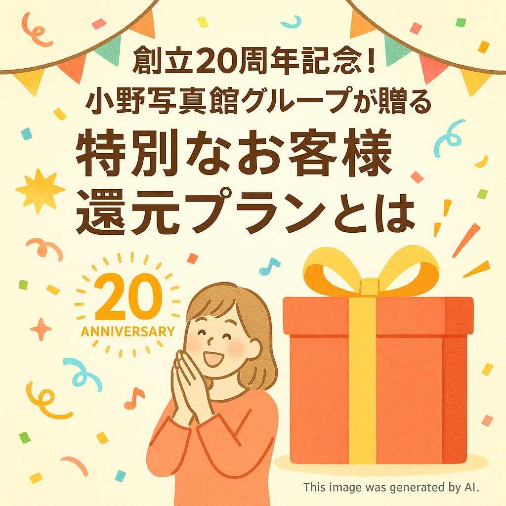 創立20周年記念！小野写真館グループが贈る特別なお客様還元プランとは