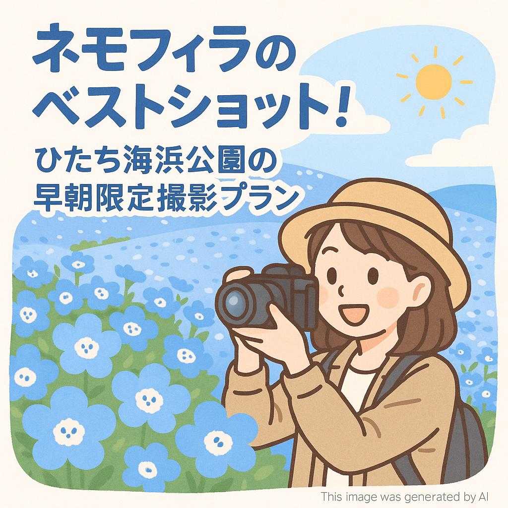 ネモフィラのベストショット！ひたち海浜公園の早朝限定撮影プラン