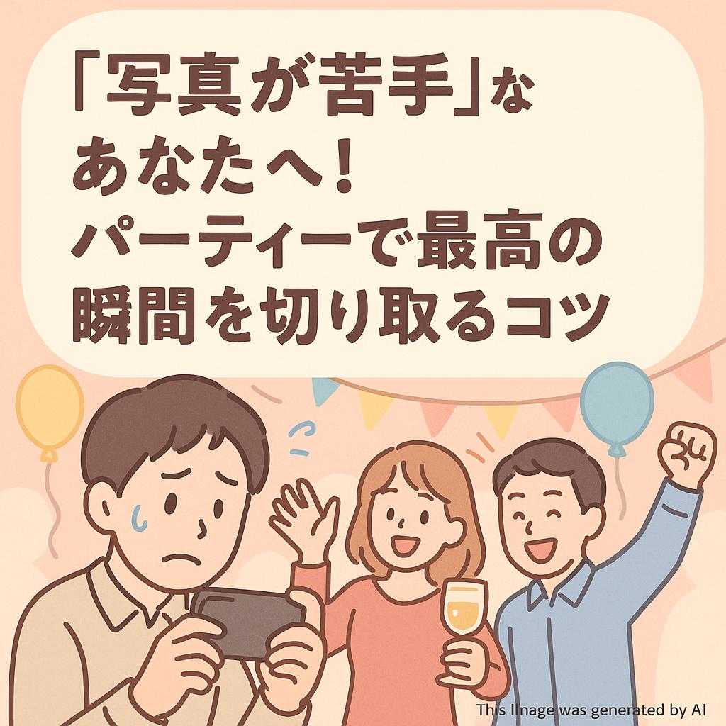 『写真が苦手』なあなたへ！パーティーで最高の瞬間を切り取るコツ