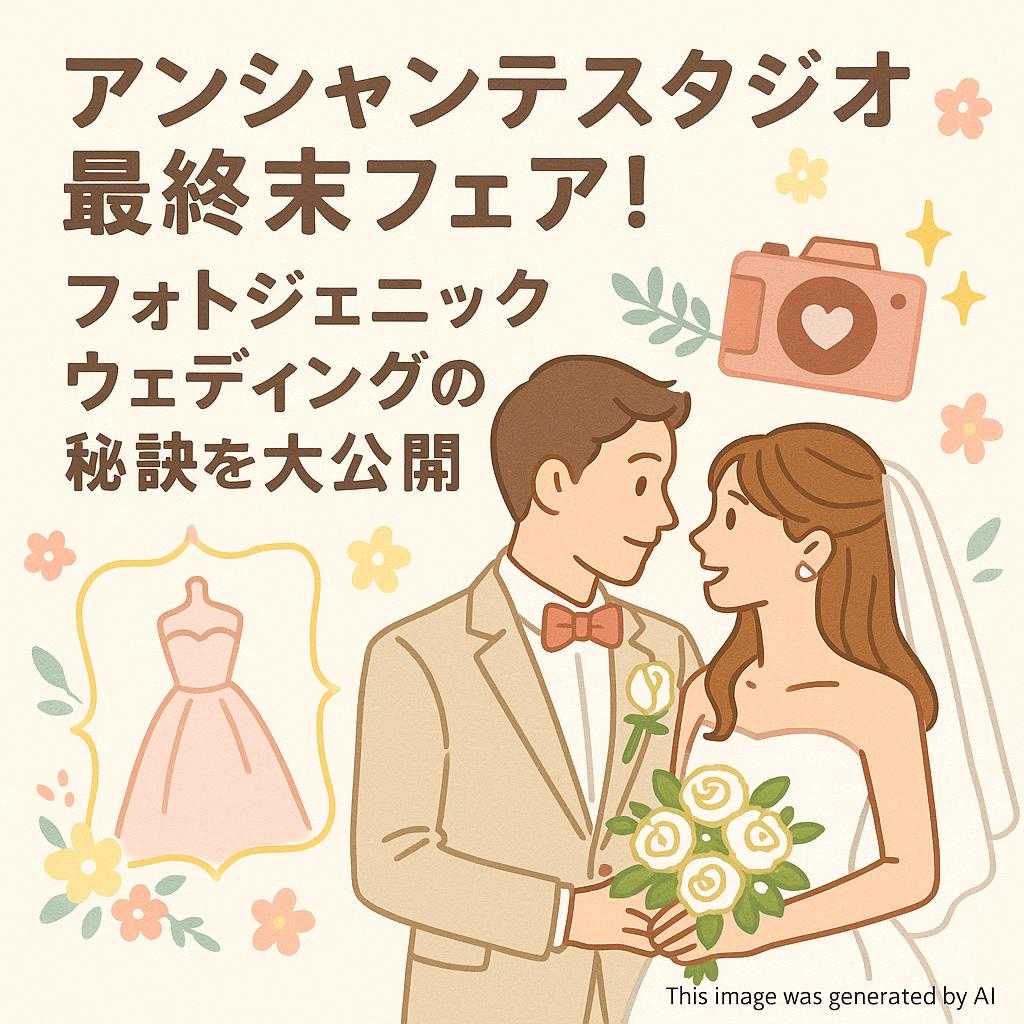 アンシャンテスタジオ最終末フェア！フォトジェニックウェディングの秘訣を大公開