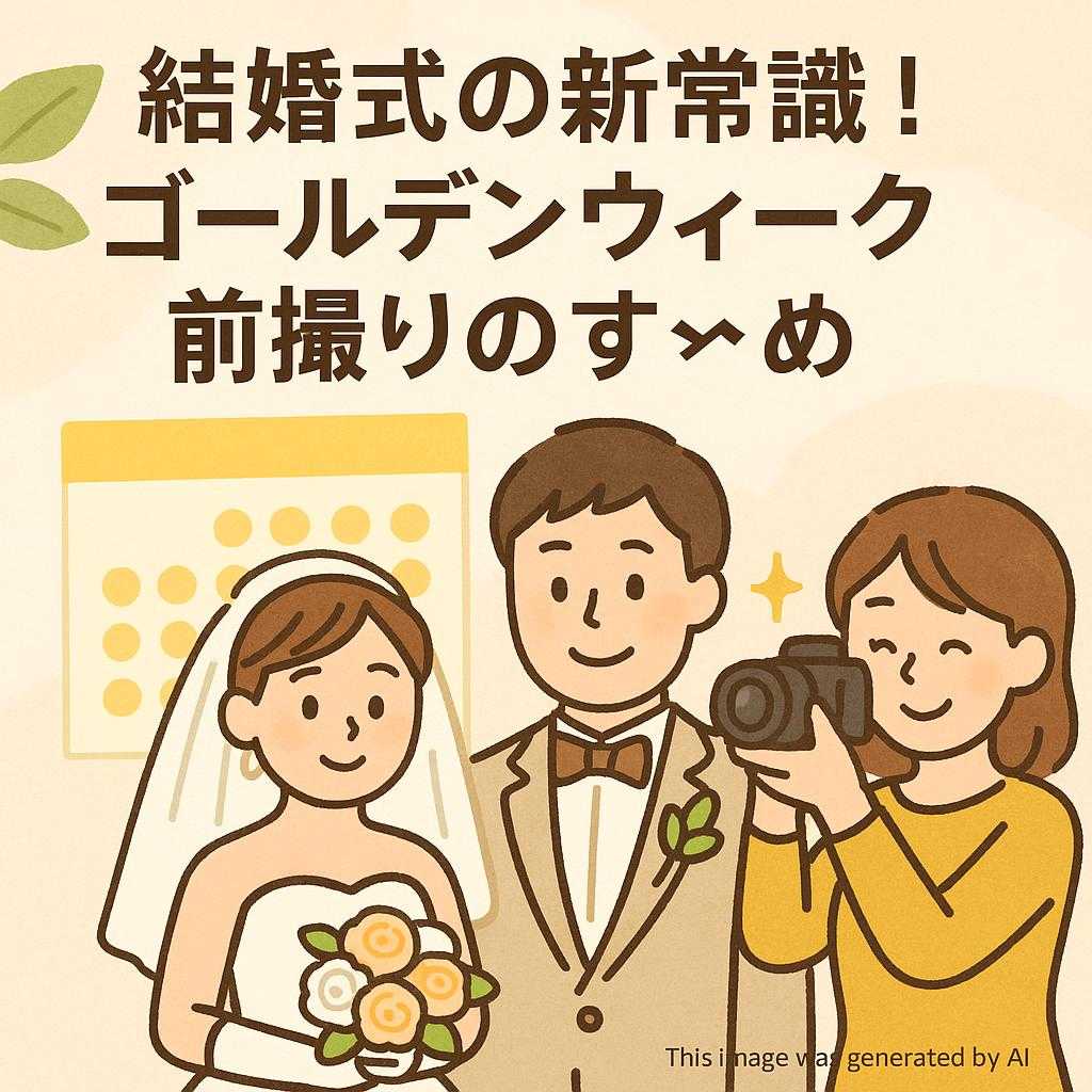 結婚式の新常識!ゴールデンウィーク前撮りのすゝめ