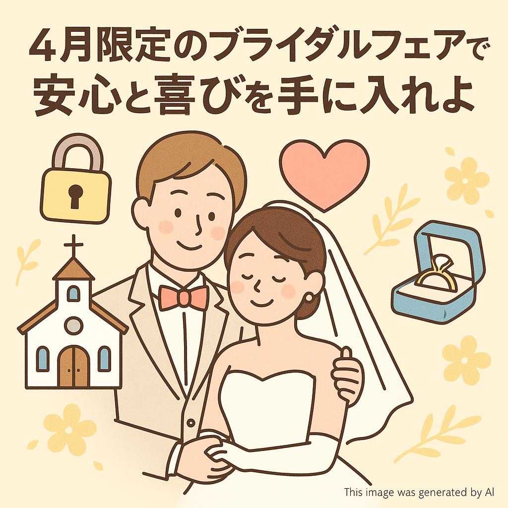 4月限定のブライダルフェアで安心と喜びを手に入れよう
