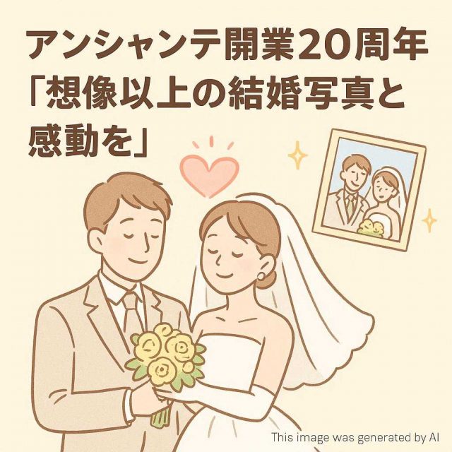 アンシャンテ開業20周年　“想像以上の結婚写真と感動を”