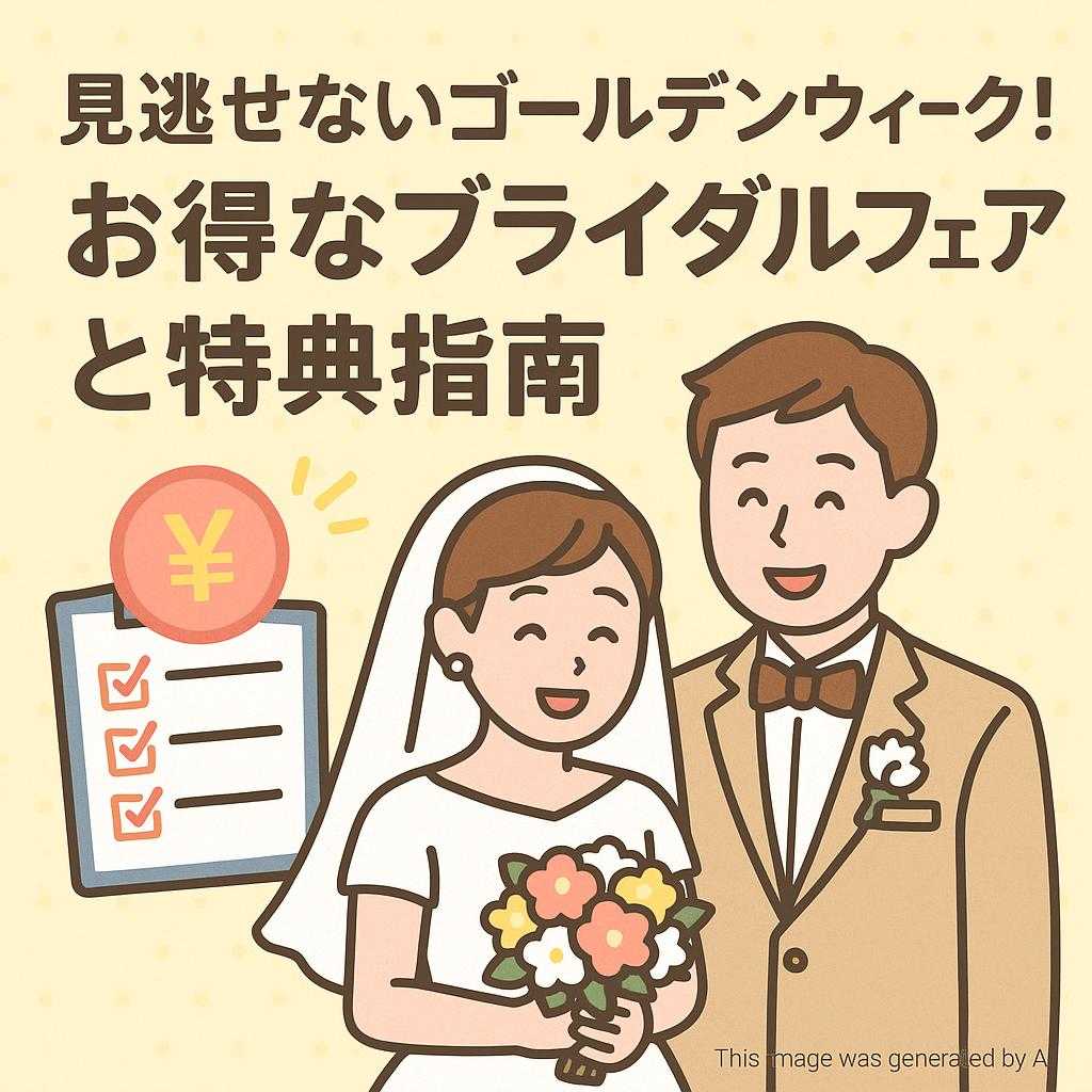 見逃せないゴールデンウィーク！お得なブライダルフェアと特典指南