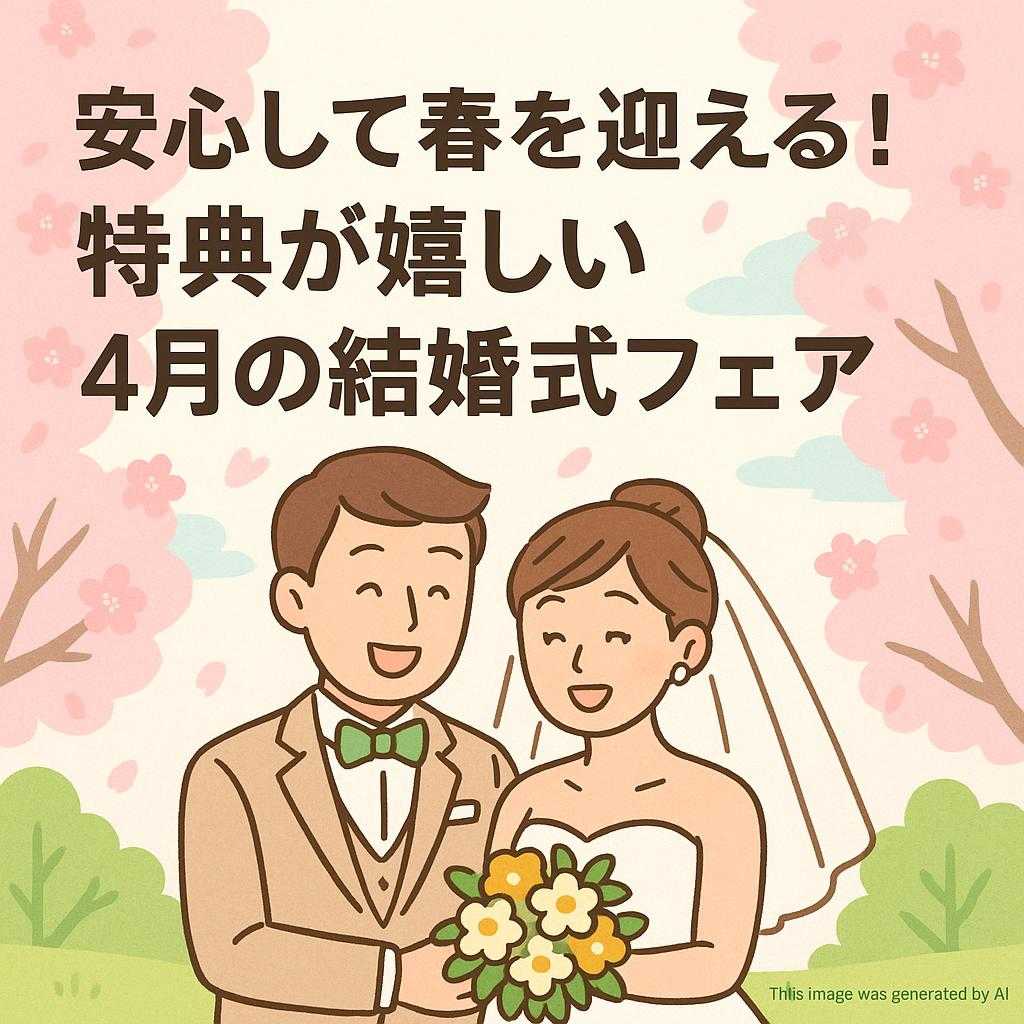 安心して春を迎える！特典が嬉しい4月の結婚式フェア