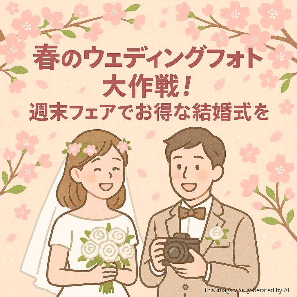 春のウェディングフォト大作戦！週末フェアでお得な結婚式を