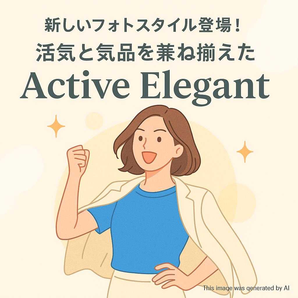 新しいフォトスタイル登場！活気と気品を兼ね揃えたActive Elegant