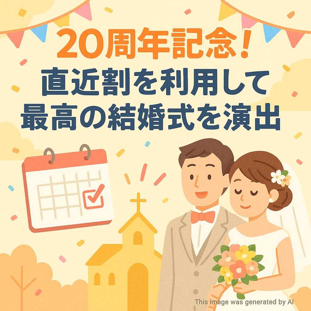 20周年記念！直近割を利用して最高の結婚式を演出