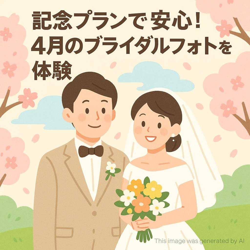 記念プランで安心！4月のブライダルフォトを体験